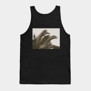 Black And White Palm Tank Top